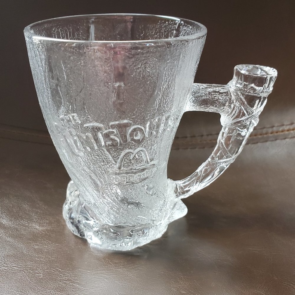 Vintage Mammoth McDonald’s Flintstones Glass Mug